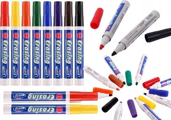 Picture of LeanToys Zestaw Markerów Do Tablicy Kolorowe 8szt LEAN Toys