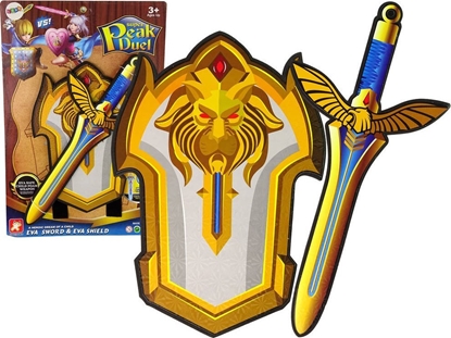 Attēls no LeanToys Zestaw Wojownika Miecz Tarcza z Pianki EVA.