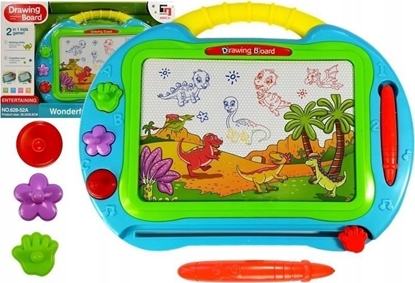 Attēls no LeanToys Znikopis Turkusowy ze Stempelkami LEAN Toys