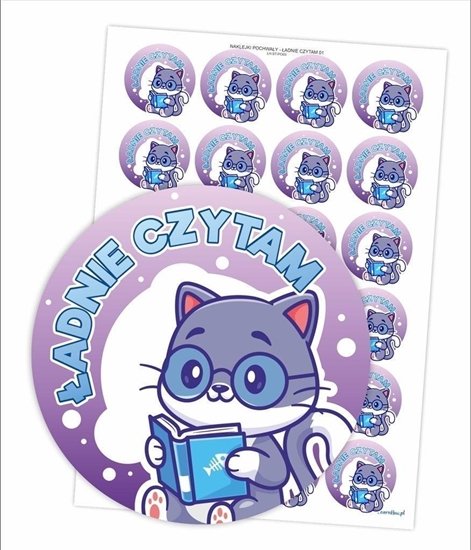Изображение LearnHow Naklejki pochway - adnie czytam 24szt