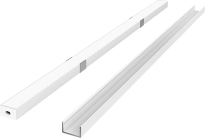 Picture of LED profilio komplektas, 2m, pavirsinis, baltas, su baltu dangteliu, laikikliais ir aklemis