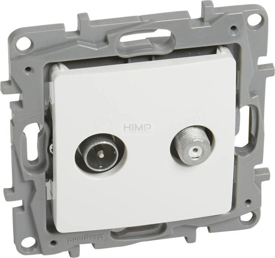 Изображение Legrand Gniazdo antenowe Legrand Niloe / Niloe Selection 764559 TV-SAT kocowe (gwiazda) 1 dB biae