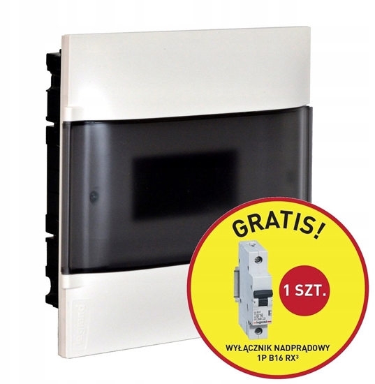 Picture of Legrand Rozdzielnica moduowa natynkowa PRACTIBOX S 3x12 drzwi biae 3x1P B16 RX3 135423P
