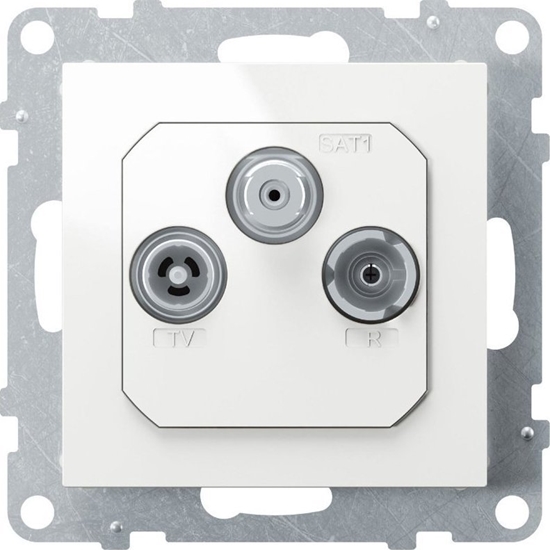 Picture of Legrand SUNO Gniazdo antenowe TV-R-SAT kocowe FM+DAB 1,5dB biae 721167