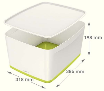 Picture of Leitz MyBox Storage tray Rectangular Acrylonitrile butadiene styrene (ABS) Green, White