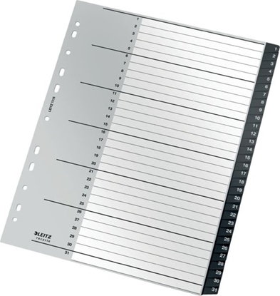 Attēls no Leitz Przekadki PP Leitz Recycle A4 Maxi 1-31 czarne