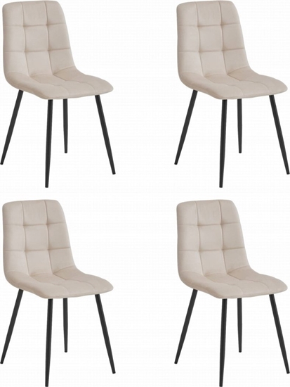 Picture of Leobert Krzeso KARA - be aksamit / nogi czarne x 4