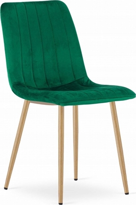 Picture of Leobert Krzeso LAVA - ciemna ziele aksamit / nogi kolor drewna x 1