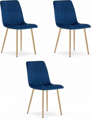 Изображение Leobert Krzeso LAVA - granat aksamit / nogi kolor drewna x 3