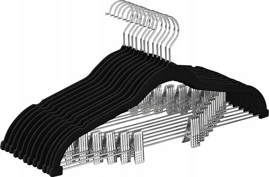 Picture of Leobert Wieszaki z klamerkami czarne 12szt - CRF12B