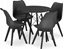 Picture of Leobert Zestaw stó okrgy TODI 80 czarny + 4 krzesa MARK czarne