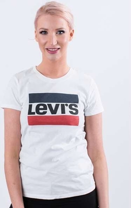 Attēls no Levi`s THE PERFECT TEE 0297 SPORTSWEAR LOGO WHITE - XS - damskie - biay