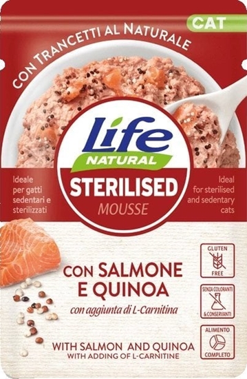 Picture of LIFE CAT sasz.70g SALMON STERILISED +     QUINOA /30