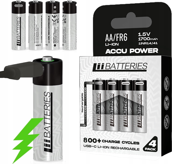 Picture of LiiBateries LIIBATTERIES AKUMULATORY LI-ON TYPU AA 4szt