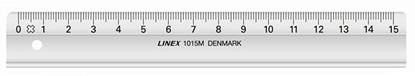 Picture of Linex Linex 1015M, Line gauge, Styrene Acrylonitrile (SAN), Grey, cm, mm, Denmark, 15 cm