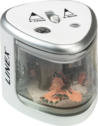 Picture of Linex Linex 400114752, Electric pencil sharpener, Silver, White, 1.2 cm, 6 mm, Box, 75 mm