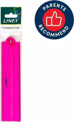 Picture of Linex RULER LINEX FOLDEN 15/30 CM TRANSP. PINK