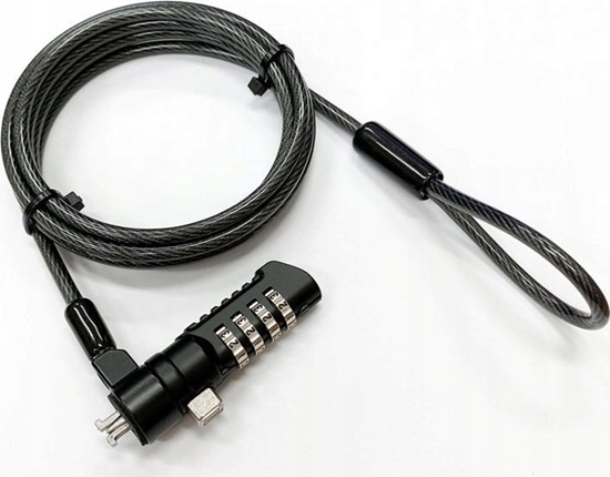 Picture of Linka zabezpieczajca eStuff eSTUFF GLB220105 zapicie do kabli Czarny 1,8 m