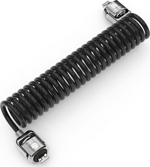 Изображение Linka zabezpieczajca Maclocks Compulocks Dual Head Coiled Cable Keyed Lock - Black