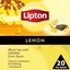 Attēls no Lipton Herbata LIPTON, piramidki, czarna, cytryna, 20 torebek