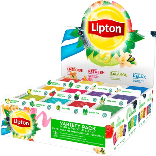 Изображение Lipton Zestaw herbat Variety Pack - 12 rónych smaków - cznie 180 torebek