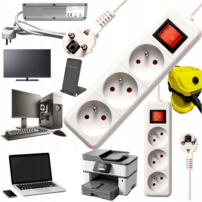 Attēls no Listwa zasilajca Bounn przeciwprzepiciowa 3 gniazda 1.5 m biaa (BLZ-1-WH)