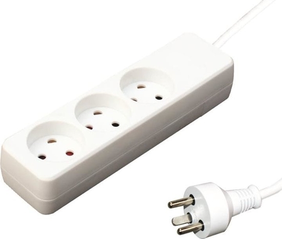 Изображение Listwa zasilajca Garbot Garbot 24155119-1 rozgaziacz 1 m 3 x gniazdo sieciowe Wewntrzna Biay