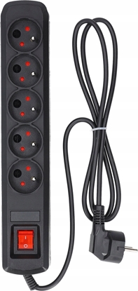 Attēls no Listwa zasilajca R5 5g 3m czarna ARcon