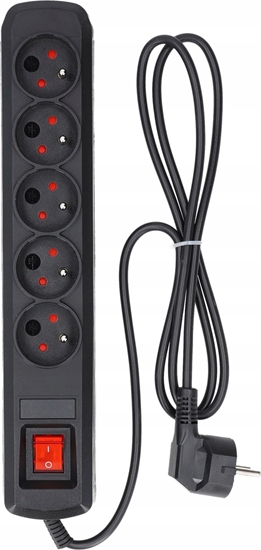 Picture of Listwa zasilajca R5 5g 3m czarna ARcon