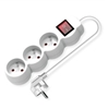 Picture of Value French Power Strip, 3-way, with illuminated Switch, white, 3 m