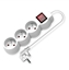 Picture of Value French Power Strip, 3-way, with illuminated Switch, white, 3 m