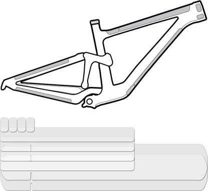 Attēls no Lizard Skins Osona na ram LIZARDSKINS CLEAR Protective Frame Wrap - Frame Kit przezroczysta poysk (NEW)