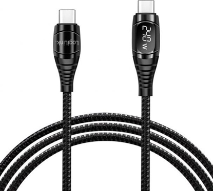 Изображение Kabel USB LogiLink USB-C - USB-C 2 m Czarny (CU0185)