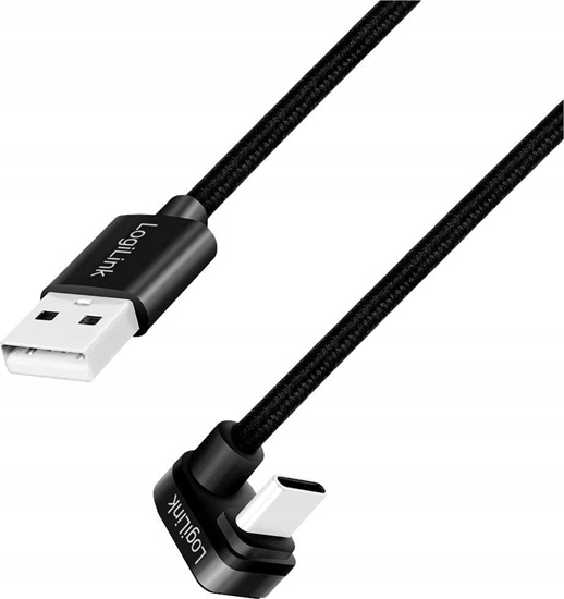 Picture of Kabel USB LogiLink USB-A - USB-C 1 m Czarny (CU0192)