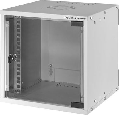 Изображение LogiLink Logilink Wandgehäuse 10 Zoll, 6 HE, montiert, grau