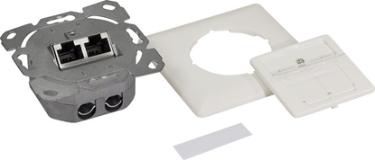 Изображение Logilink Cat.6A Netzwerkdose UP2x RJ45 geschirmt,reinweiß