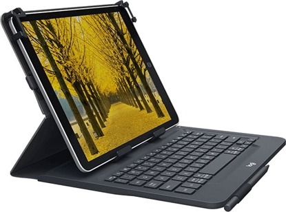 Picture of Logitech Universal Folio with integrated keyboard for 9-10 inch tablets Czarny Bluetooth QWERTY Woski