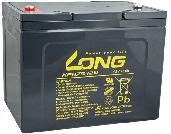 Изображение LONG baterie 12V 75Ah M6 HighRate LongLife 12 let (KPH75-12N)