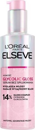 Изображение LOreal Paris  Elseve Glycolic Gloss serum bez spukiwania do wosów szorstkich i matowych 150ml