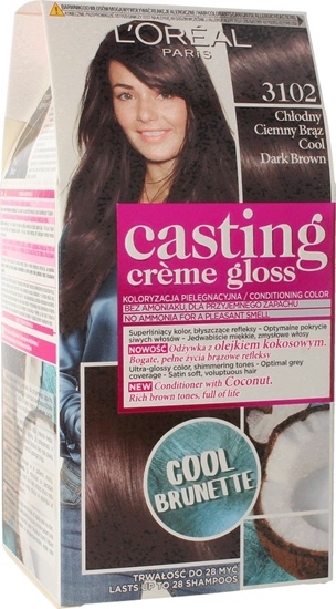 Picture of LOreal Paris Casting Creme Gloss farba 3102 chodny ciemny brz