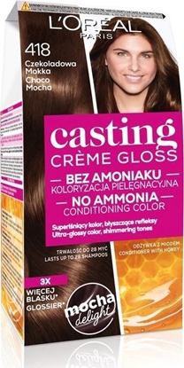 Attēls no LOreal Paris Casting Creme Gloss Krem koloryzujcy nr 418 Czekoladowa Mokka 1op.