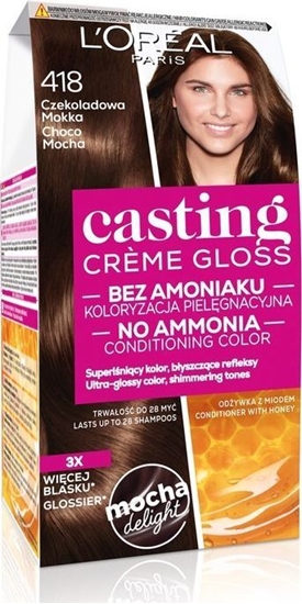 Picture of LOreal Paris Casting Creme Gloss Krem koloryzujcy nr 418 Czekoladowa Mokka 1op.