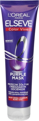 Изображение LOreal Paris Elseve Color-Vive Purple Maska do wosów przeciw ótym i miedzianym odcieniom 150ml