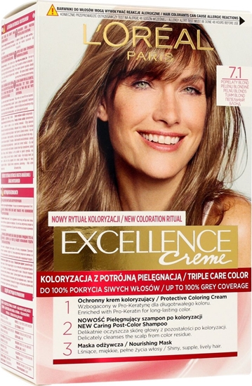 Изображение LOreal Paris Excellence Creme 7.1 popielaty blond