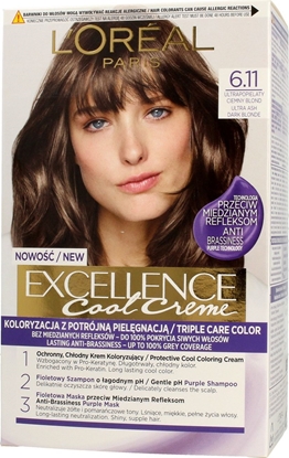 Изображение LOreal Paris Krem koloryzujcy do wosów Exellence 6.11 Ultra Popielaty Ciemny Blond