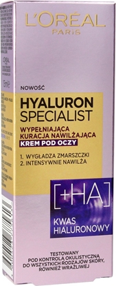 Изображение LOreal Paris Loreal Hyaluron Specjalist Krem-kuracja nawilajco wygadzajcy pod oczy 15ml