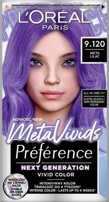 Изображение LOreal Paris L'oreal Preference MetaVivids farba do wosów 9.120 Meta Lilac