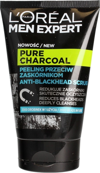 Изображение LOreal Paris L'OREAL_Men Expert peeling przeciw zaskórnikom Pure Power Charcoal 100ml