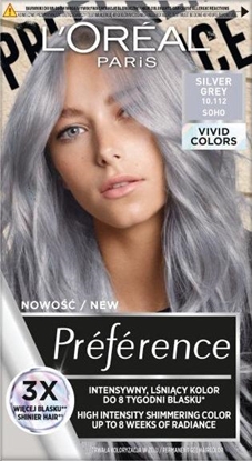 Изображение LOreal Paris L'OREAL_Preference Vivid Colors farba do wosów 10.112 Silver Grey