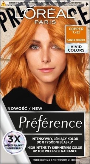 Изображение LOreal Paris L'OREAL_Preference Vivid Colors farba do wosów 7.432 Cooper